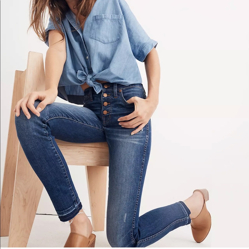 Madewell 10" High-Rise Skinny Jeans Drop-Hem Edition
